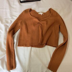 Hazel Women's Brown and Orange Jumper